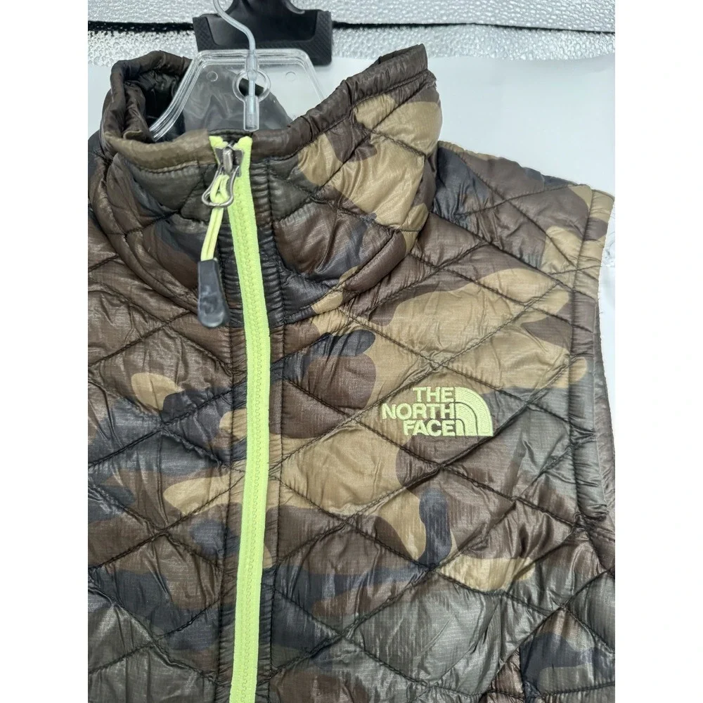 The North Face Thermoball Vest Womens XS Puffer Camo Quilted Insulated Full Zip